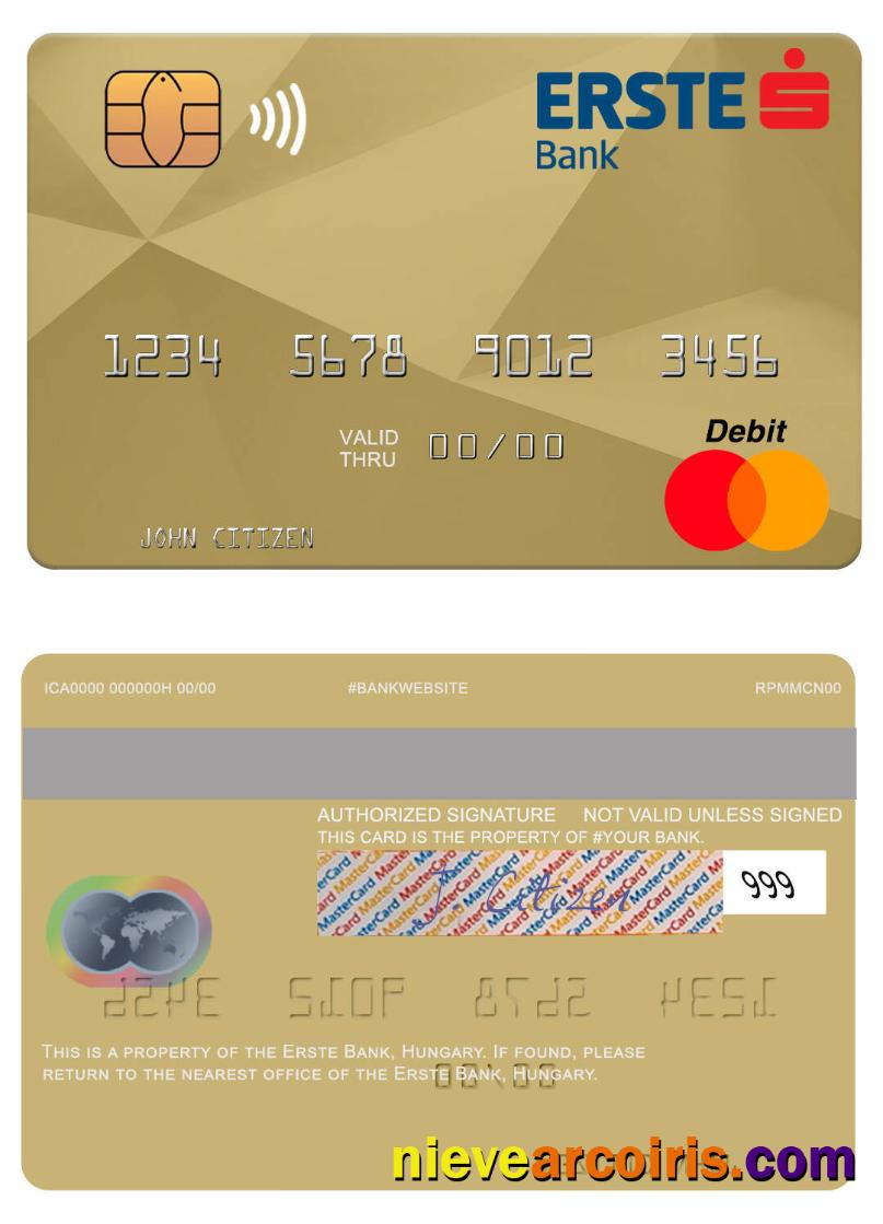 Hungary Erste Bank mastercard